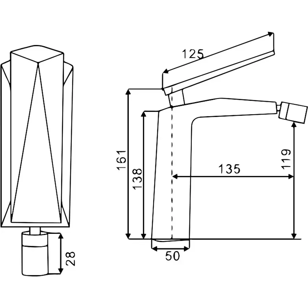 Смеситель для биде Boheme Venturo 376-W