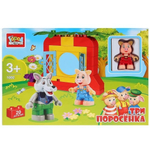 Конструктор пластмассовый Три поросенка 20эл. BB-1002-R (Город мастеров)