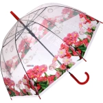Зонт-трость женский купол «Цветы», 8 спиц, цвет микс, d-80см, длина в слож. виде 82см