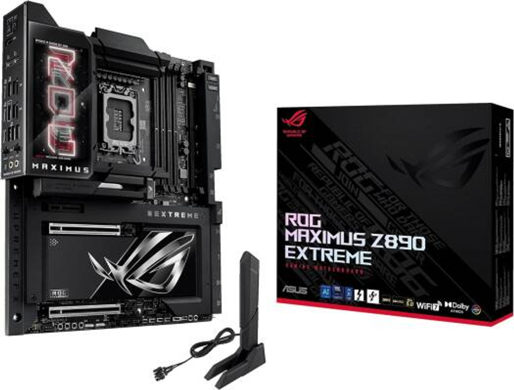 Сист.плата ASUS ROG MAXIMUS Z890 EXTREME, Z890, 1851, 4xDDR5, PCI-E x16, PCI-E x1, M2, SATA, HDMI, Thundrbolt. WIFI7