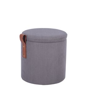 Пуф Руни S с ящиком вельвет тёмно-серый