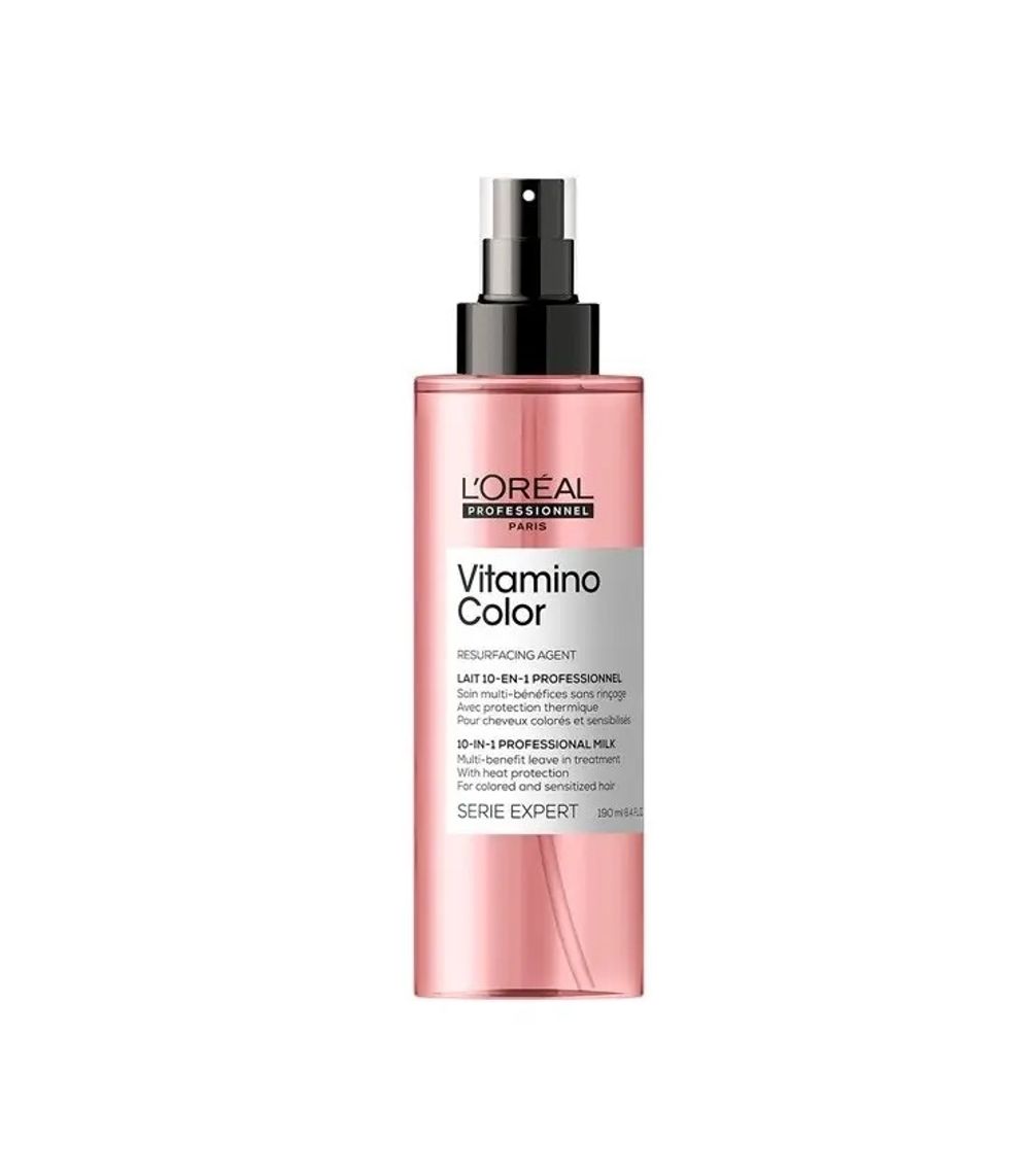 L’OREAL Professinnel 10-IN-1 PROFESSIONAL MILK VITAMINO COLOR/ Термозащитный спрей 10 в 1 для окрашенных волос, 190 мл