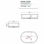 Консоль с раковиной Artceram FLAIR 4.0 ACA068/ATL002/TFA 97 черная