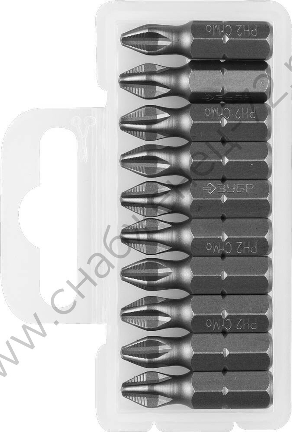 ЗУБР 10 шт, PH2 25 мм, Кованые биты (26001-2-25-10)