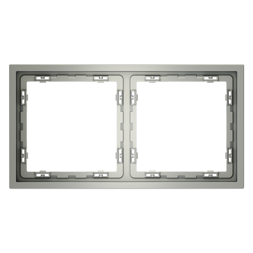 Рамка пластиковая VOLTUM S70 на 2 поста, (сталь)