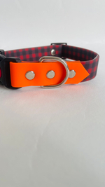 Ошейник для собак из биотана , 25 мм , 35-55 см . Клетка и салатовый