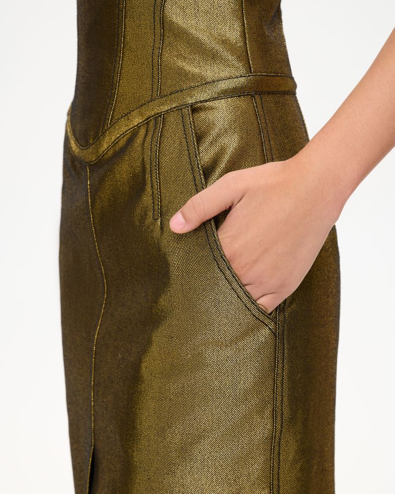 Платье миди из денима