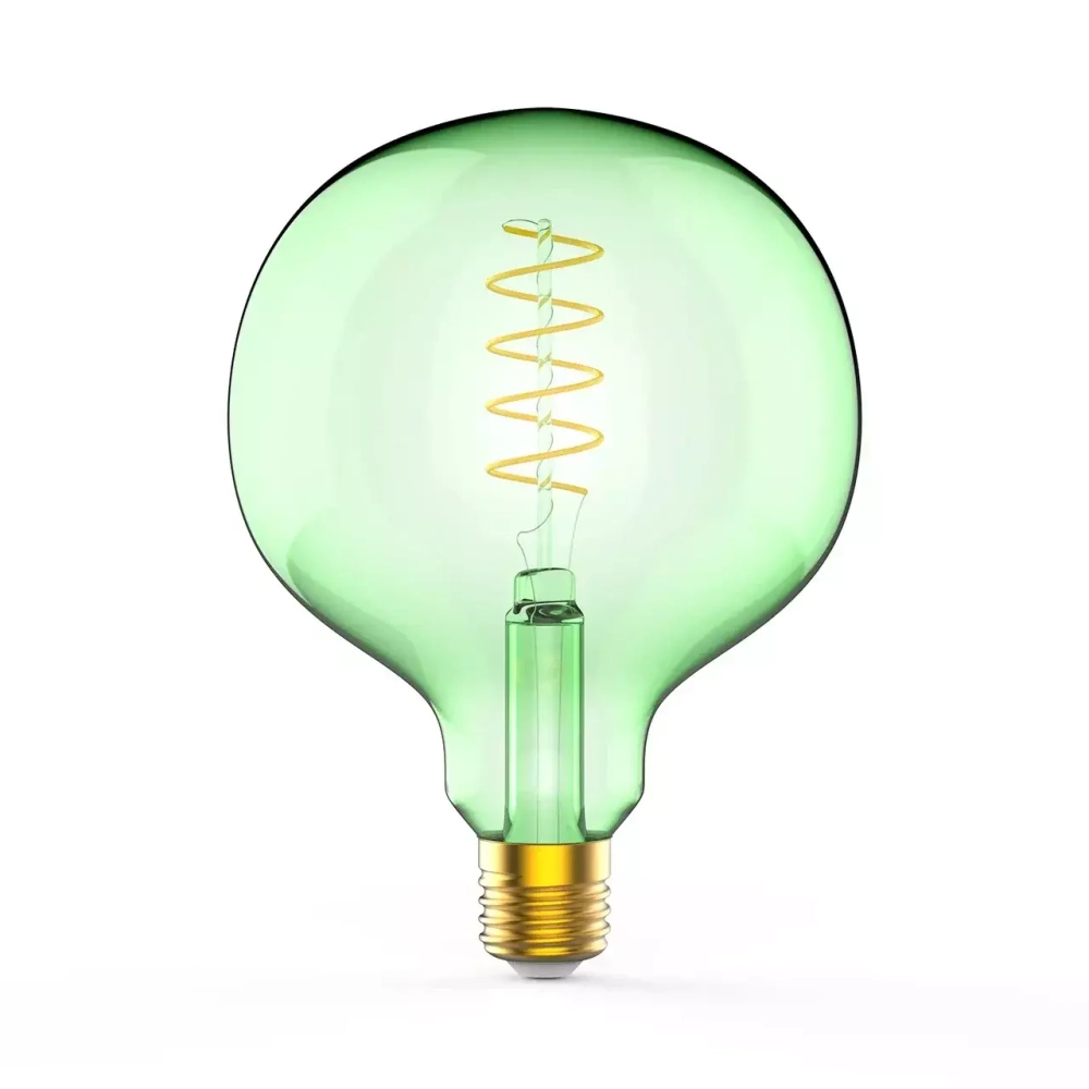 Лампа Gauss LED Filament G125 5W Е27 190lm 1800К green flexible 1012802105