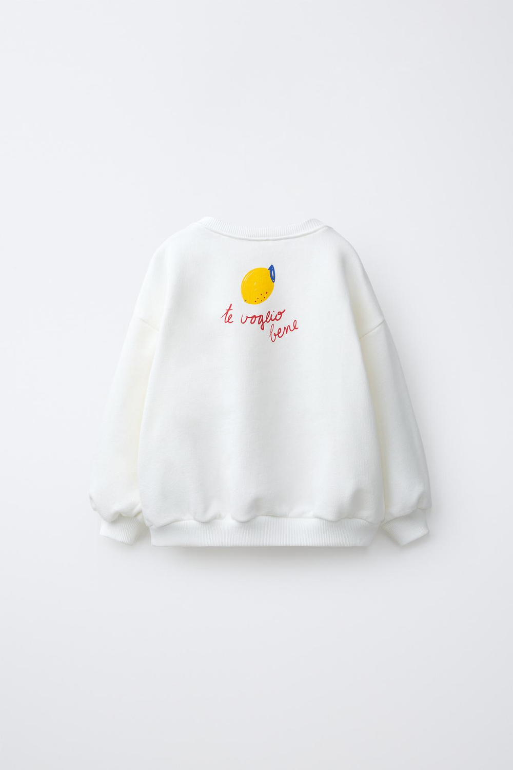 ZARA Х CASA LAWA ТОЛСТОВКА С ПРИНТОМ, ЖЕЛТОВАТО-БЕЛЫЙ