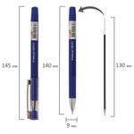 Ручка шариковая масляная с грипом STAFF "Chrome", СИНЯЯ, корпус синий, хромированные детали, узел 0,7 мм, линия 0,35 мм, 142984