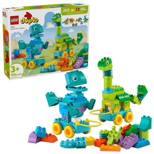 Конструктор LEGO Duplo 10451 Динозавры на колесах 3в1