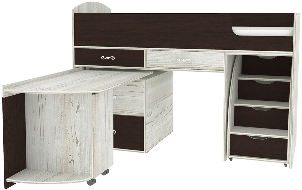 Кровать-чердак КарИВи Малыш 6 Винтерберг Венге