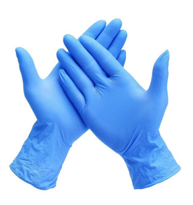 Перчатки нитриловые голубые. Размер S. 1 пара.