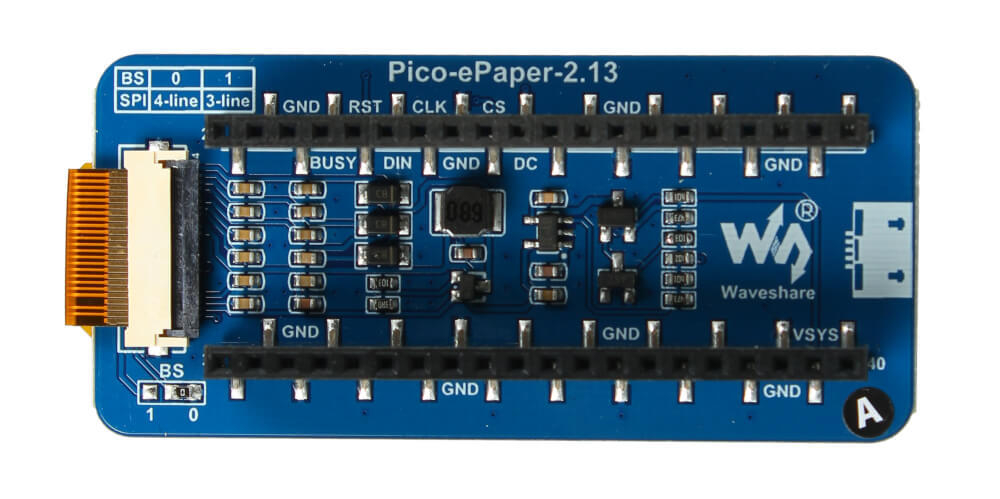 E-ink дисплей для Raspberry Pi Pico / 2,13” / 250×122 / SPI