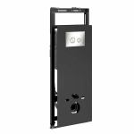 Инсталляция для унитаза WasserKraft Salm 27TLT.010.ME.BL.BN01 черная панель/кнопка никель
