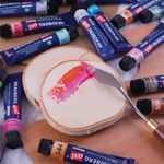 Краски акриловые художественные металлик BRAUBERG ART CLASSIC, НАБОР 24 шт, в тубах 12 мл, 191720