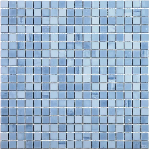 N14 Мозаика одноцветная чип 15 стекло Alma Mono Color голубой квадрат глянцевый
