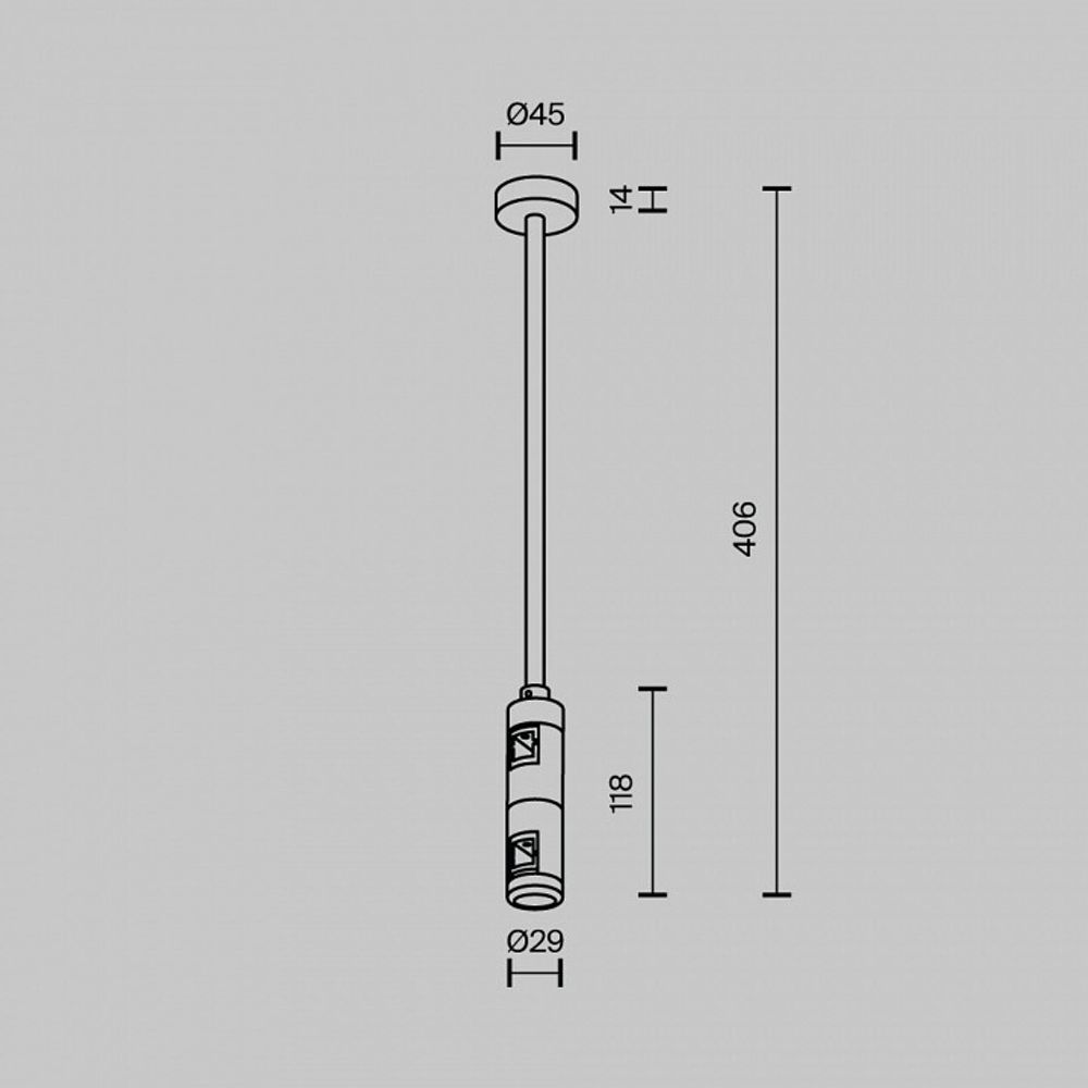 Основание на штанге Maytoni Accessories for tracks Flarity TRA158C-D1-B