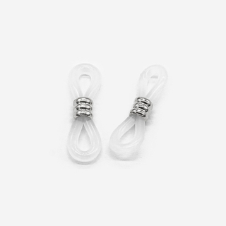 Держатели коннекторы для очков, белый, родирование, пара