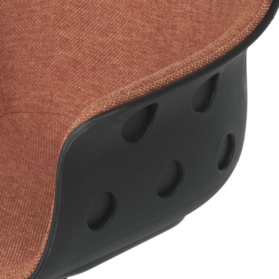 Кресло Expectation черное и терракотовая ткань
