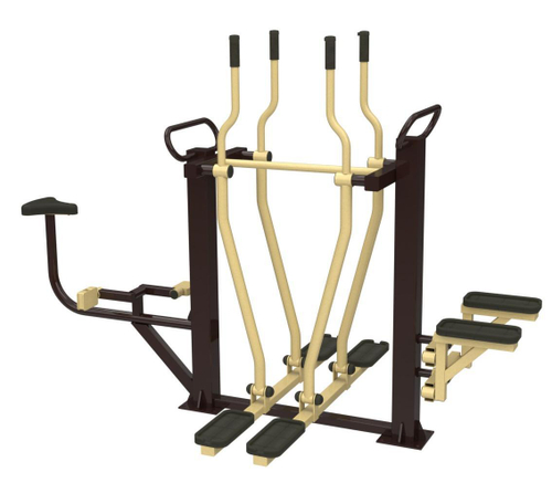 Уличный тренажер №33, "Лыжники + Велосипед + Степпер", 2420*1410*1700 мм.