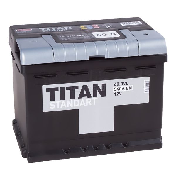 Аккумулятор автомобильный TITAN STANDART 60L  540 А прям. пол. 60 Ач (4607008882186)