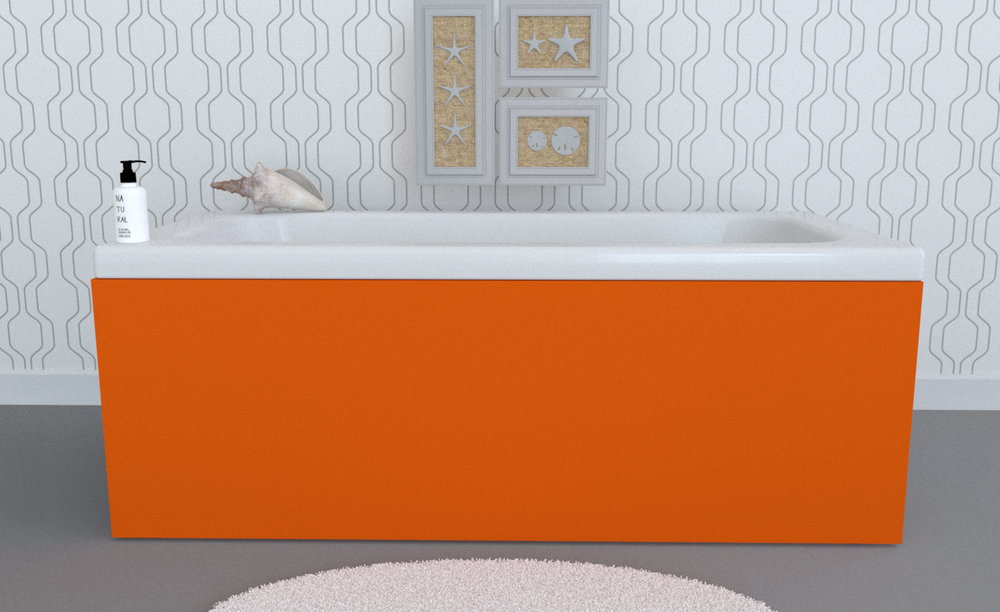 Экран под ванну глухой TR-10-215 оранжевый матовый soft touch