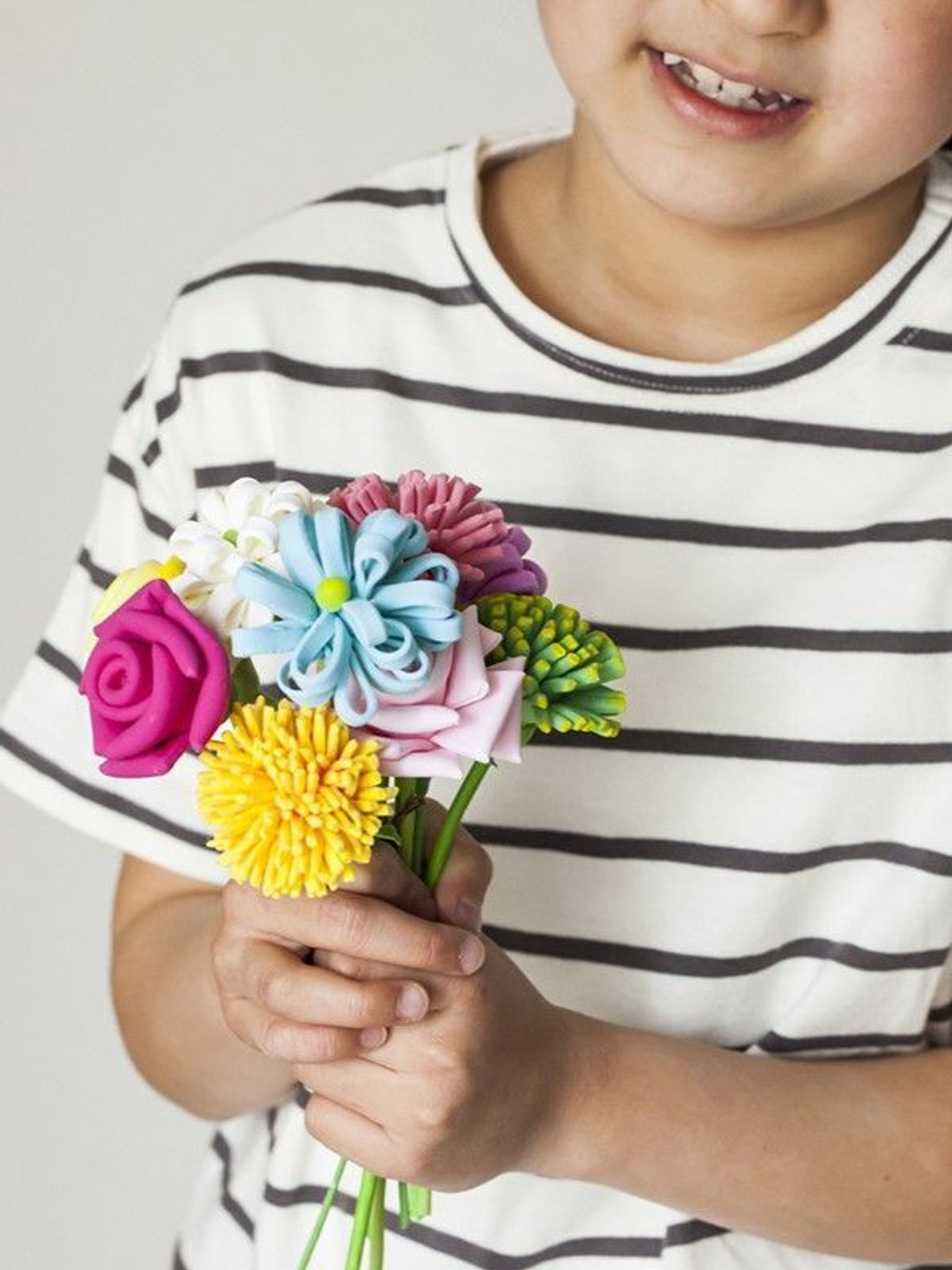 Глина полимерная самозатвердевающая FAN Clay by DECO Белая 80 гр, цветные по 20 гр