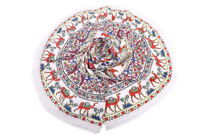 Скатерть, покрывало для пляжа Мандала, хлопок 100%, d = 190 см 185774