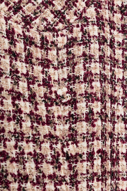 ZARA БЛЕЙЗЕР С МАНЖЕТАМИ ИЗ ИСКУССТВЕННОГО МЕХА, БОРДОВЫЙ/ЭКРЮ