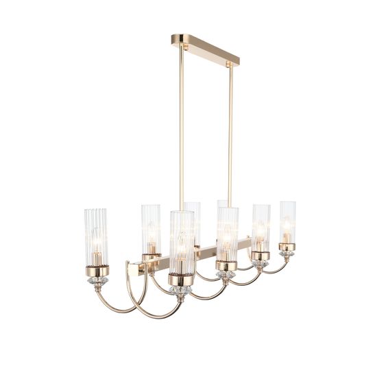 SL1402.223.08 Люстра подвесная ST-Luce Латунь/Прозрачный  E14*8 40W Elegra