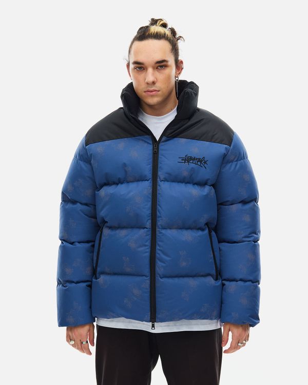 Пуховик Downjacket RF Print темно-синий - фото 2