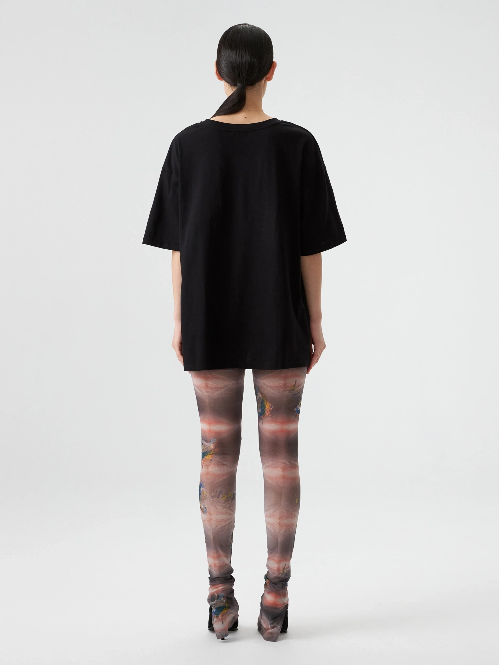 Леггинсы из сетки с принтом "Анна" OLA OLA