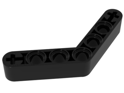 Lego 50шт Подъемник 1x7 толстый изогнутый 4-4 (черный) 32348 / 4128593 / 6278125