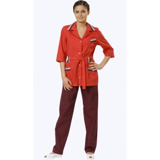 Костюм женский "Лира" брюки (бордо/красный)