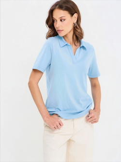Футболка из хлопка с воротником поло