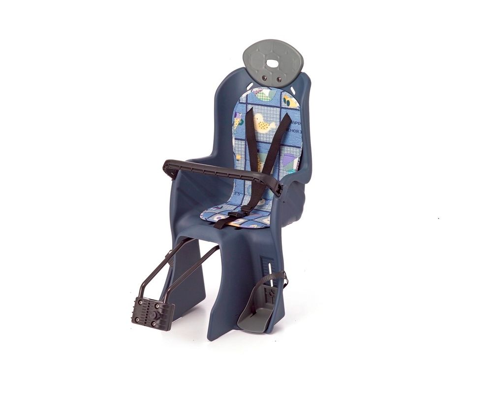 Кресло детское заднее max 22кг, рег. ног, подголовник, рук-ка для ребёнка, пластик, синие