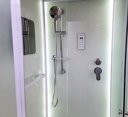 Душевая кабина Esbano (Эсбано) ES-L115CR R, с низким поддоном, с электрикой и LED освещением, 115х85х210