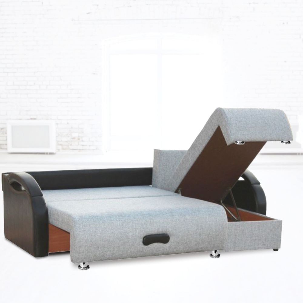 Угловой диван-кровать Юпитер Аслан Серый