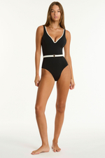 Купальник слитный "Вавилон", черный