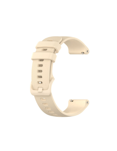 Ремешок 22 мм для Garmin Vivoactive 4, Venu 2 силиконовый быстросъемный (Кремовый)