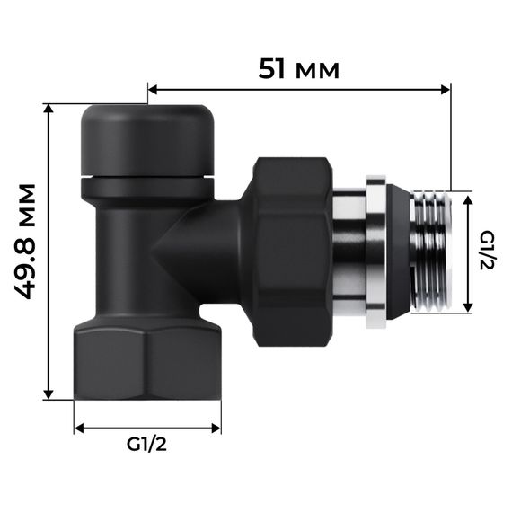 Набор термостатический осевой Royal Thermo Design 1/2quot;М30х1,5 (Черный) купить в Москве и Московской области по низкой цене с доставкой по России — (5) Набор термостатический осевой Royal Thermo Design 1/2quot;М30х1,5 (Черный) — (5)
