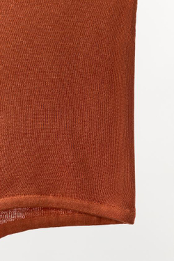ZARА БЕСШОВНЫЕ ШЕЛКОВЫЕ ШОРТЫ, ТЕРРАКОТОВЫЙ