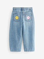 Джинсы широкие для девочки Next B07-728, Голубой