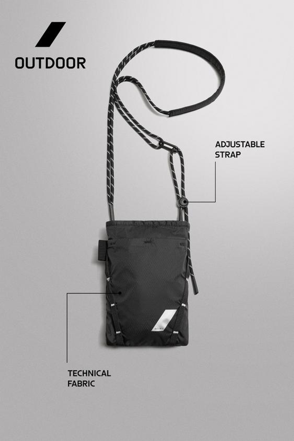ZARA СПОРТИВНАЯ СУМКА ЧЕРЕЗ ПЛЕЧО, ЧЕРНЫЙ