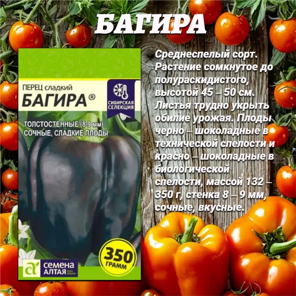 Лучшие сорта томата и перца. Семена Алтая