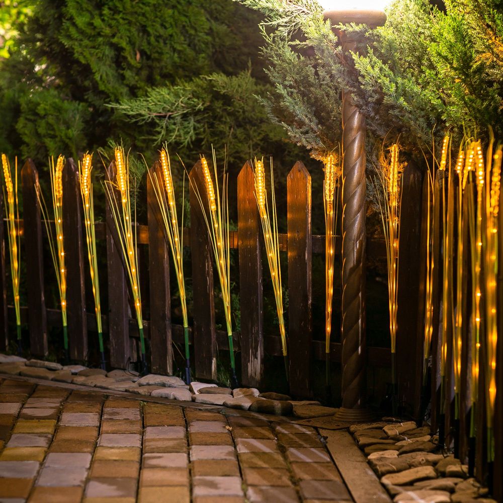 USL-S-817-PT800 CORN SET10 Садовый светильник на солнечной батарее Колосья. в комплекте из 10 штук. 120 светодиодов. Теплый белый свет. 1xАА Ni-Mh аккумулятор в-к. IP44. TM Uniel