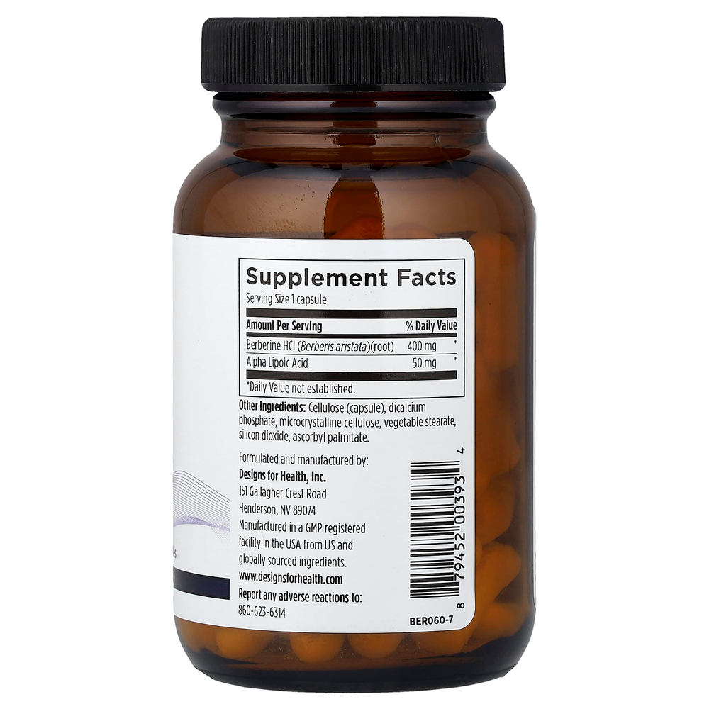 Designs For Health, Berberine Synergy™, 60 Vegetarian Capsules