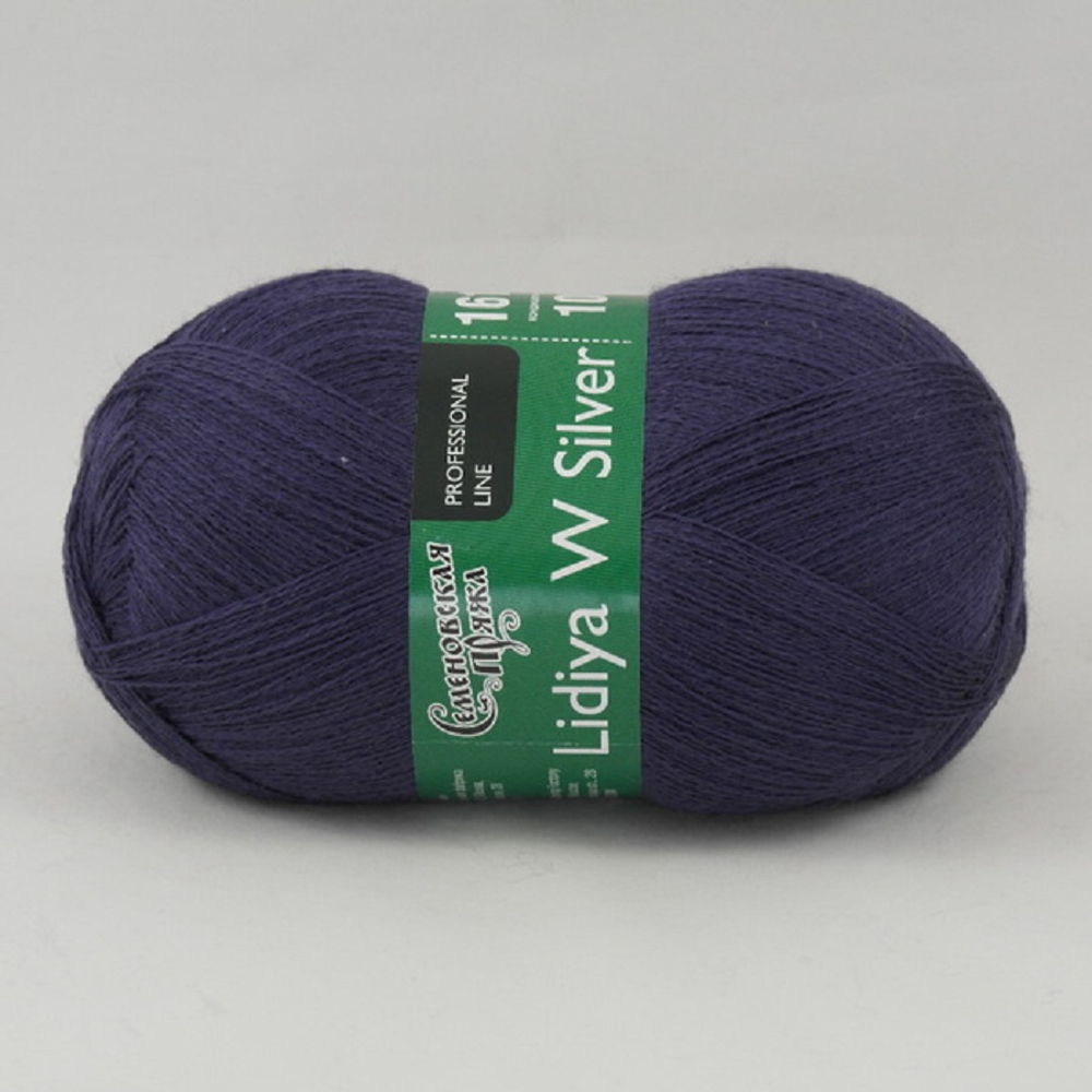 Семеновская Пряжа "Лидия Silver ЧШ" 100% имп. меринос 1613м/100гр