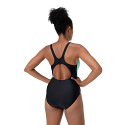 Купальник SPEEDO Colourblock 2.0 Muscleback, 8-00424816243, р.32 (рос.44), черно-бирюзово-синий
